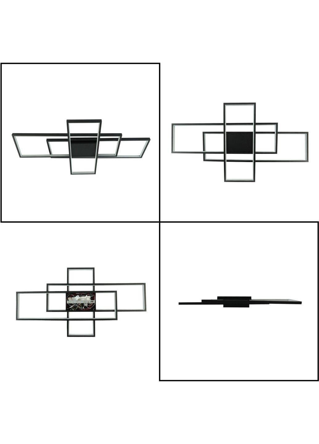 Смарт люстра управляемая светодиодная SVEN 3S 125 Вт 1100x600x80 мм Черная ESLLSE (358201880)