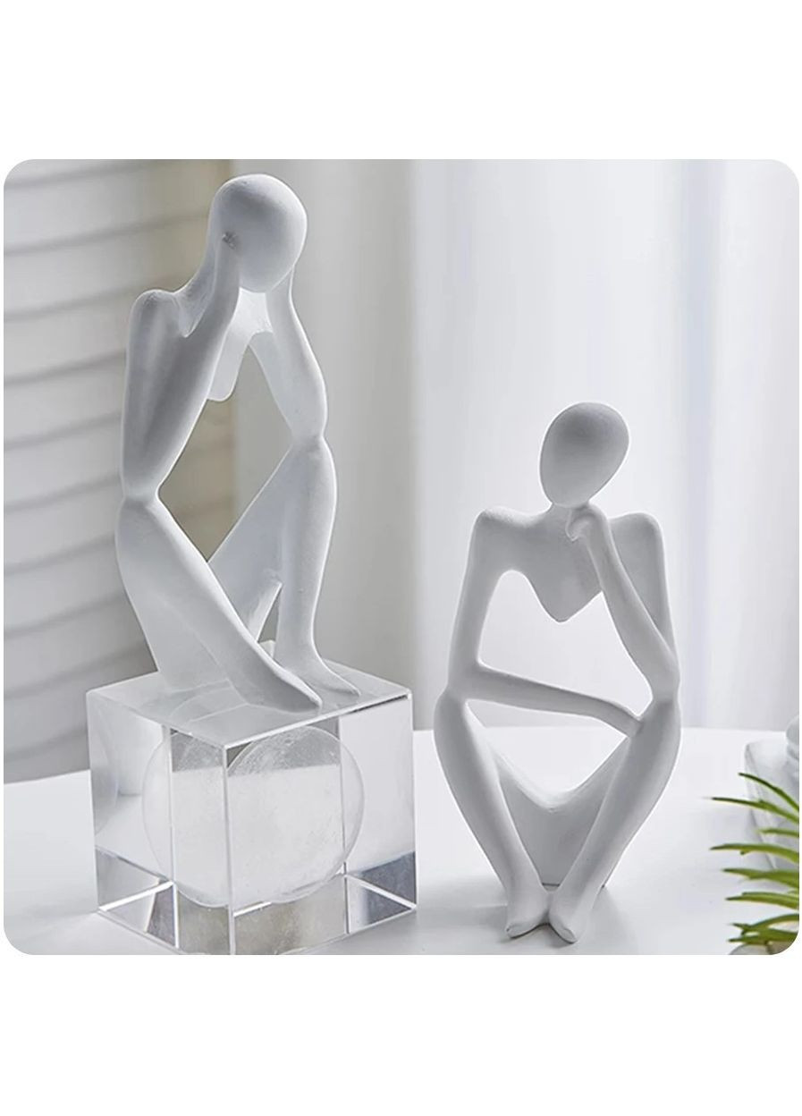 Мінімалістична абстрактна статуетка з каніфолю білого кольору No Brand (295058807)