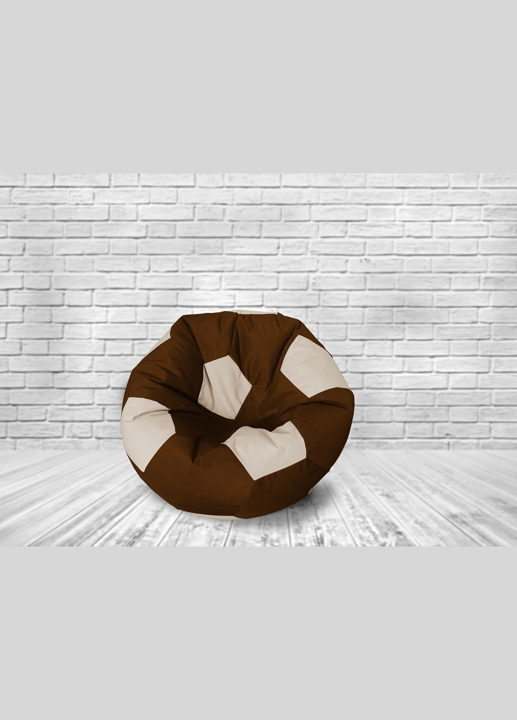 Крісло-мішок оксфорд 600 100 см Коричневий + Світло-оливковий D'Alipuf М'яч (316634913)