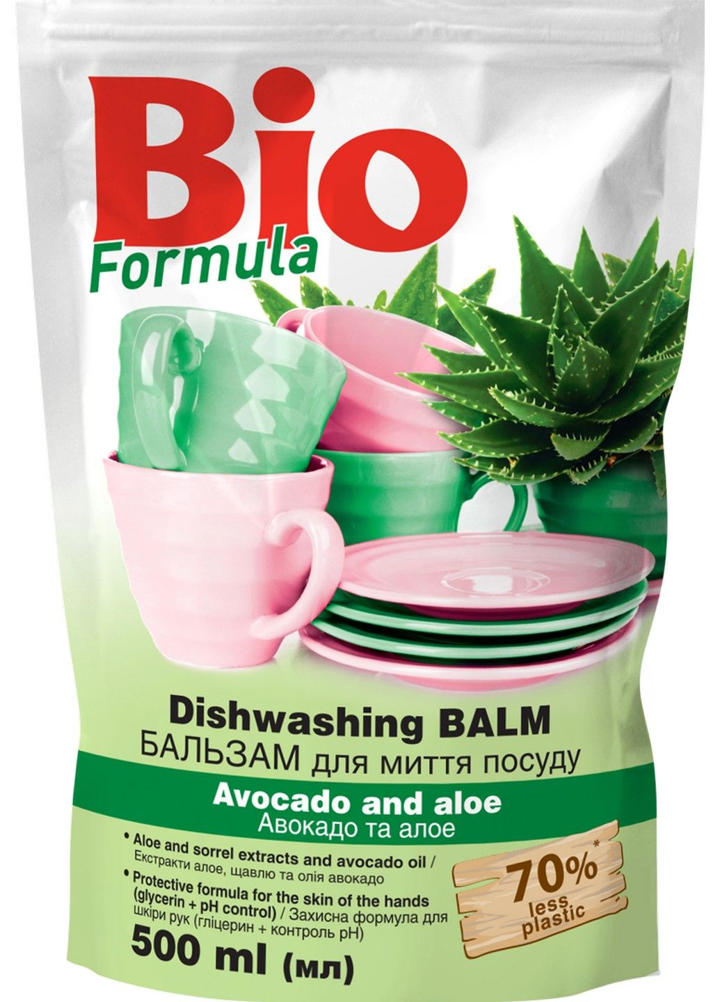 Бальзам для мытья посуды Авокадо и алоэ 500 мл. Bio Formula (283017479)