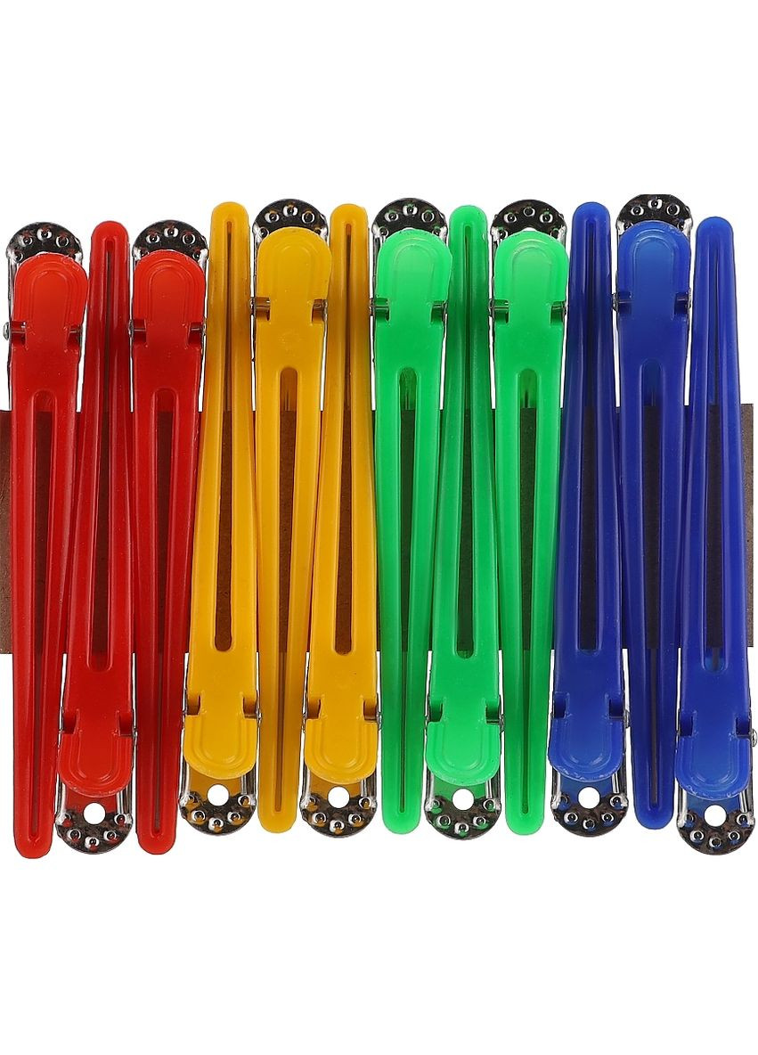 Набір затискачів для волосся, кольоровий мікс, YSF2-m2, 12 шт. 12шт (1389584-27064695) MARI N. (368666579)