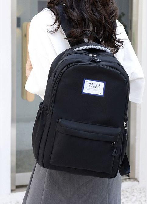 Рюкзак Fashion Case чоловічий жіночий дитячий шкільний портфель чорний No Brand (326487655)