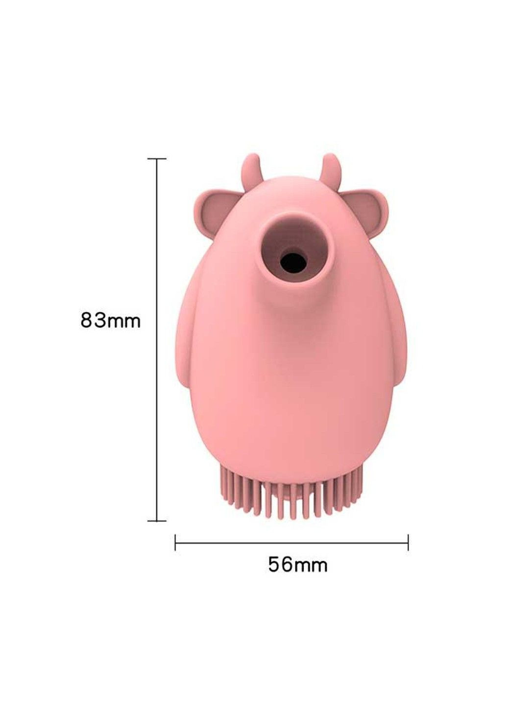 Розовый клиторальный двусторонний вибратор-вуманайзер "Бычек" (вакуумный стимулятор) USB – Вибраторы No Brand (288538341)