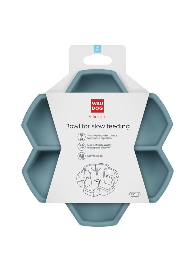 Миска для повільного харчування Silicone,, сірий WAUDOG (322001460)