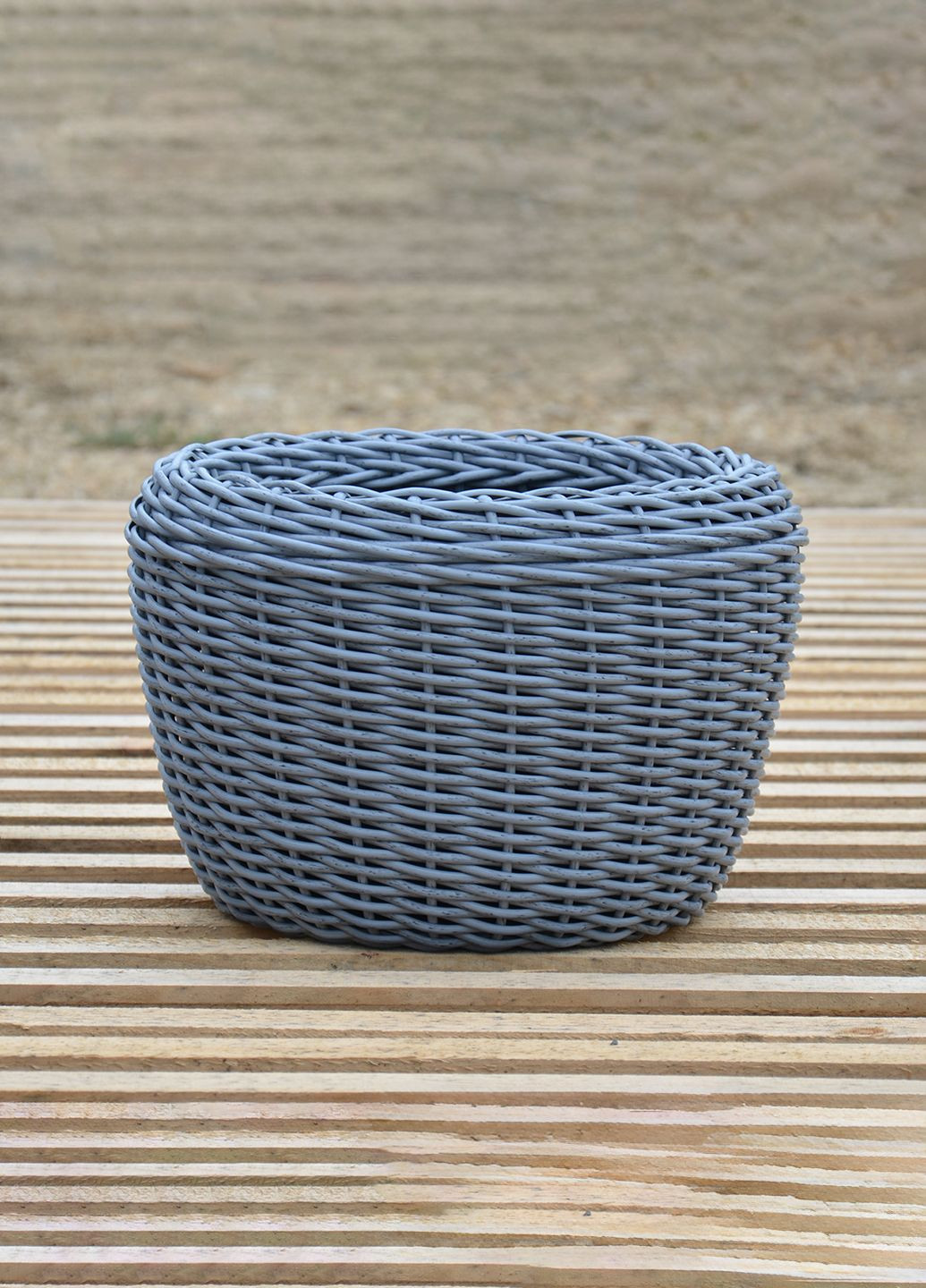 Кашпо 20 літрів (горщик для квітів та рослин),Вазон із штучного ротангу ручної роботи. Handmade (329193708)