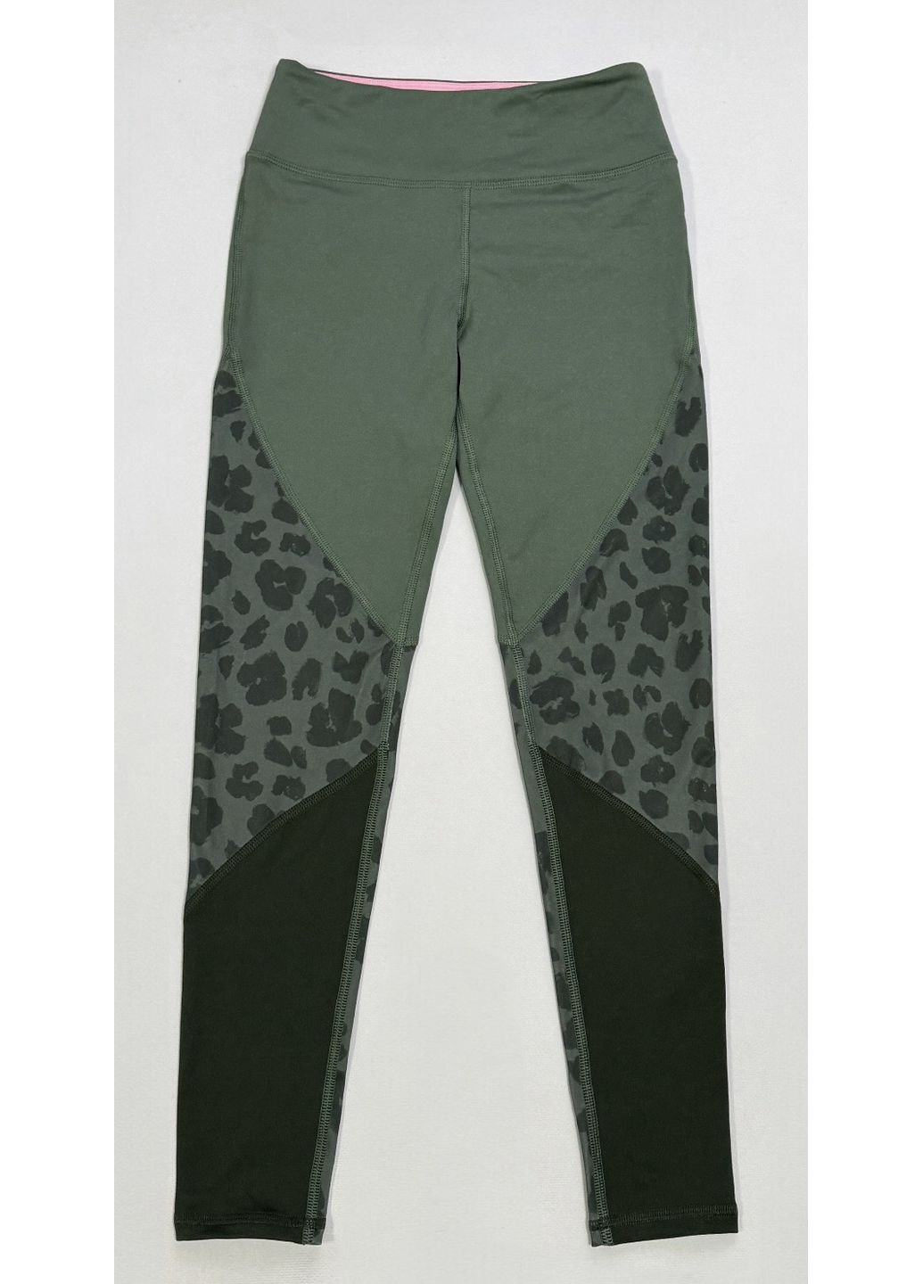 Зеленые демисезонные леггинсы спортивные H&M SPORT