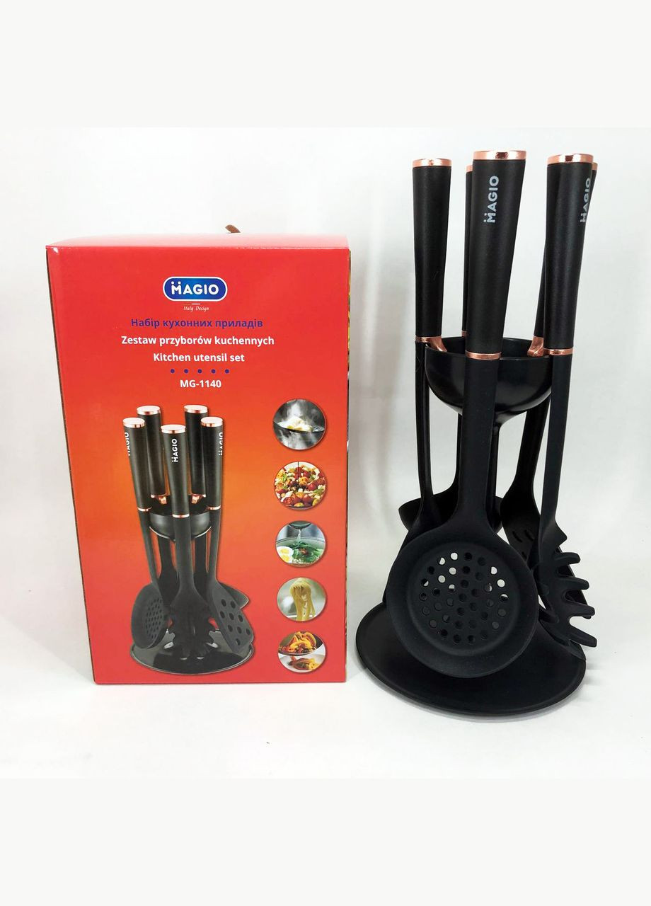 Кухонный набор лопаток силиконовый MG-1140, Кухонные AF-778 принадлежности поварешка Magio (349511956)