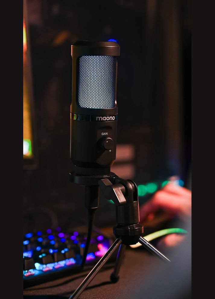 Студийный конденсаторный USB микрофон РМ461TR RGB с подсветкой () Maono (314864737)