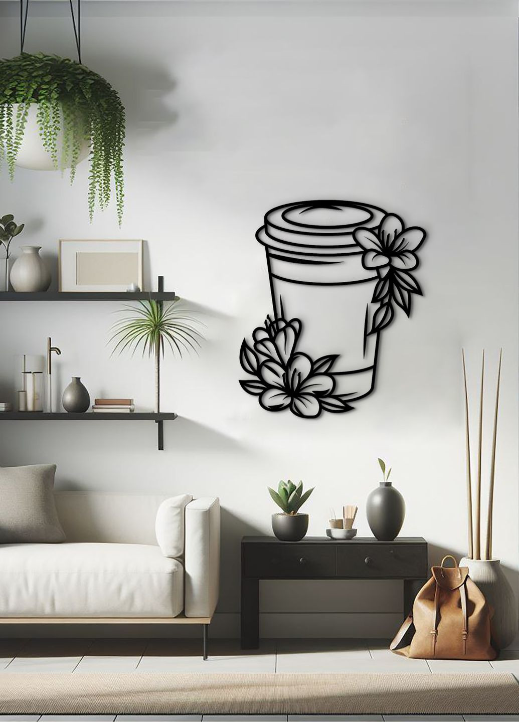 Деревянная картина на кухню, декор в комнату "Кофе с собой", минималистичный стиль 25х30 см Woodyard (291882578)