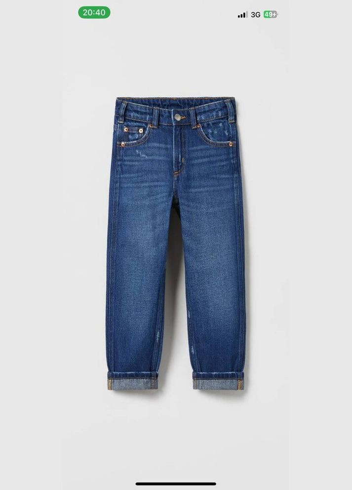 Синие джинсы 116 см синий артикул л414 Zara