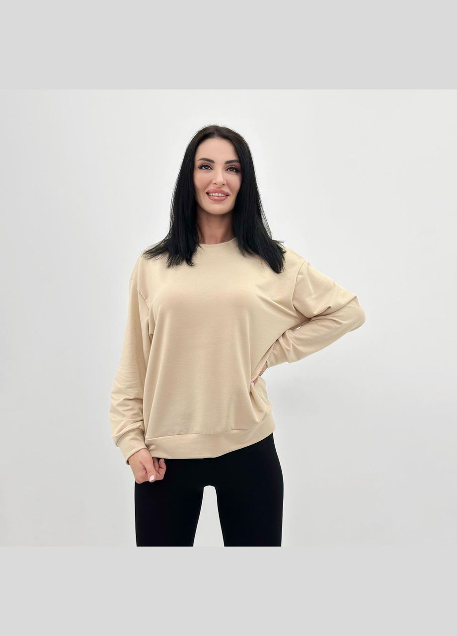 Бежевий базовий світшот із двонитки Fashion Girl (300850135)