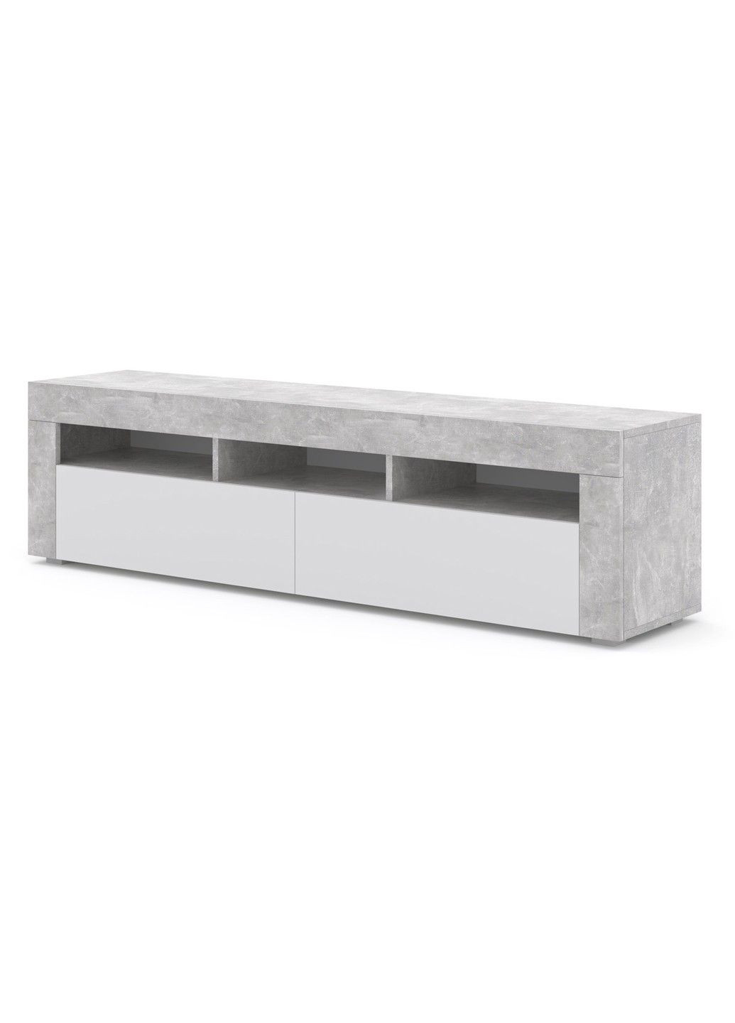 Тумба під телевізор з відкритими полицями Moreno 160 бетон / білий Bim Furniture (291124598)