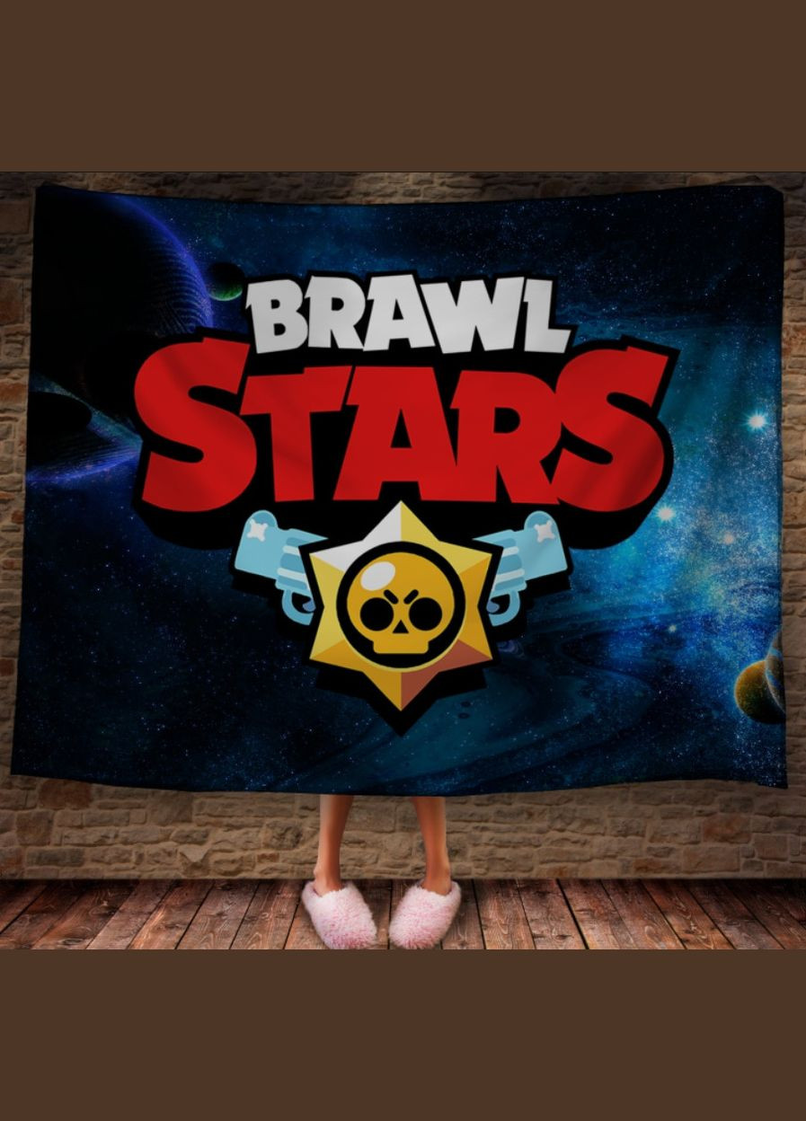 Плед з 3D принтом Бравл Старс лого Перша Креативна мануфактура PERFECTUS Плед (301868867)