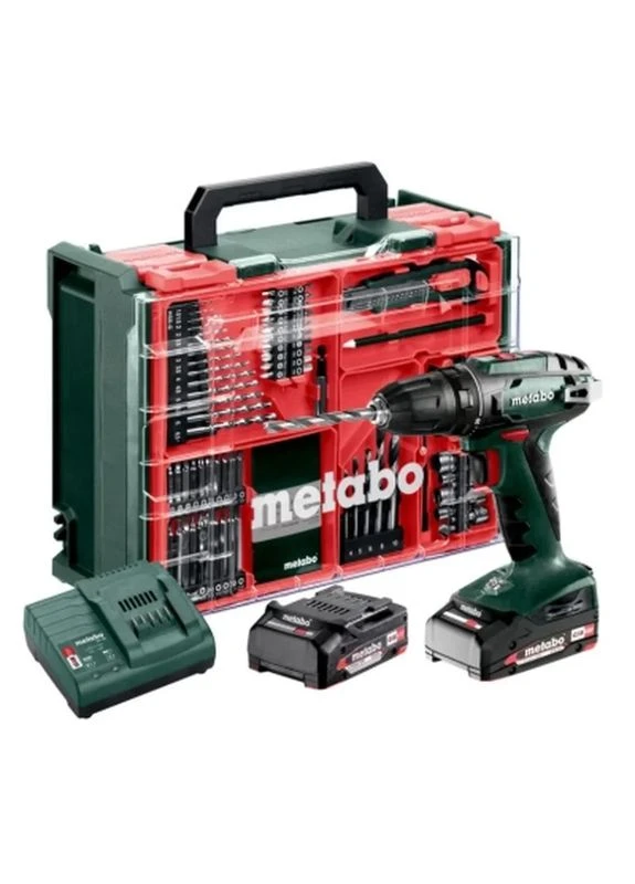 Шуруповерт BS 18 Set, 18V. 2х2Ah, 24·48Нм, 0-450·0-1600об/мин, 1.3кг (602207710) Metabo (399294288)