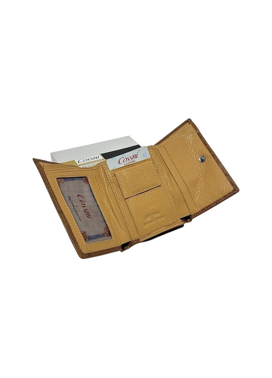 Жіночий гаманець з натуральної шкіри 704-84 коричневий 12.5 х 8.5 х 2.5 Cossni (367263581)
