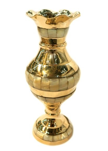 Ваза Shell жовтий метал Арт.26029 No Brand (372446782)