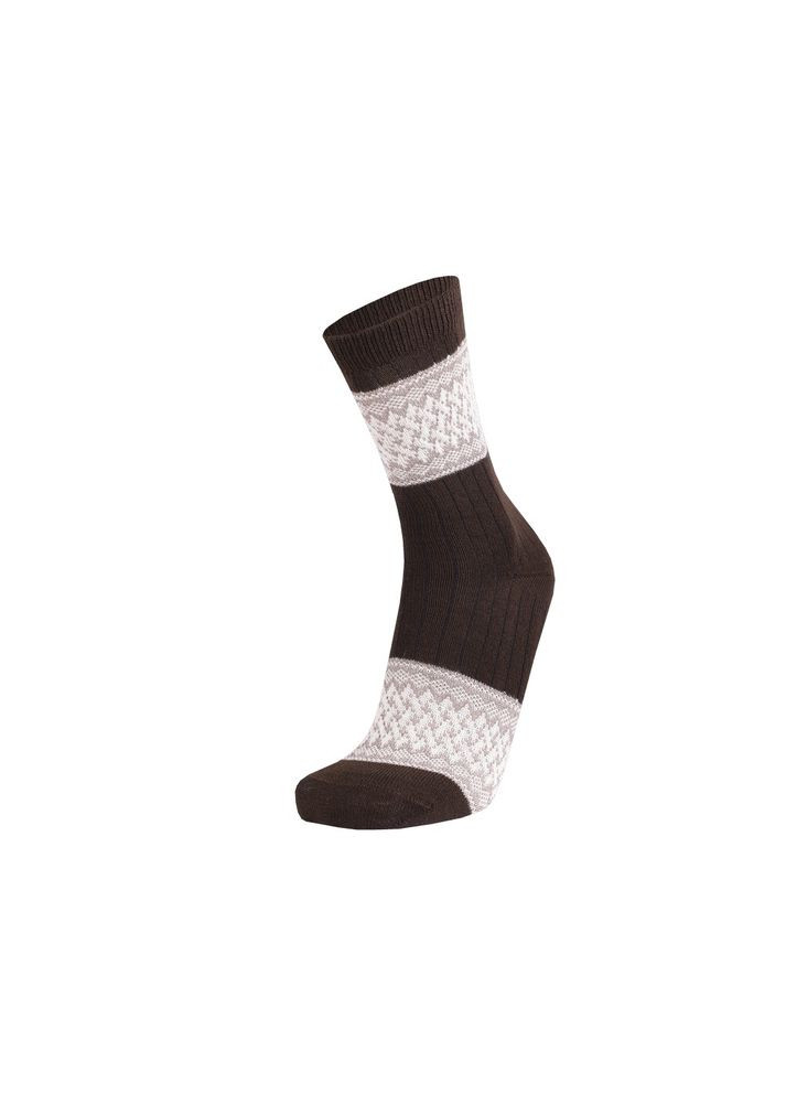 Коричневые носки зимние, пряжа с шерстью 5706 коричневый Duna (371133829)