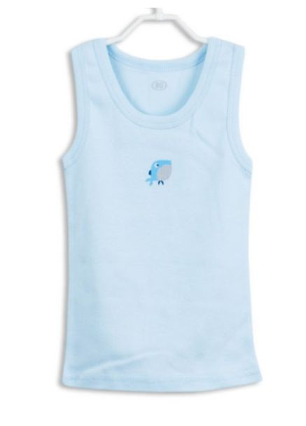 Голубая летняя майка для девочки Flamingo