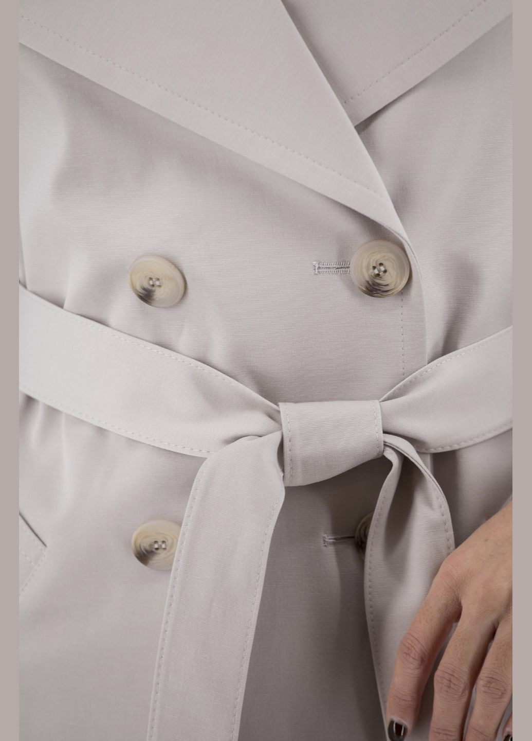 Женский плащ Kent (светлосерый, ), 31719 на пуговицах демисезон (331885600)