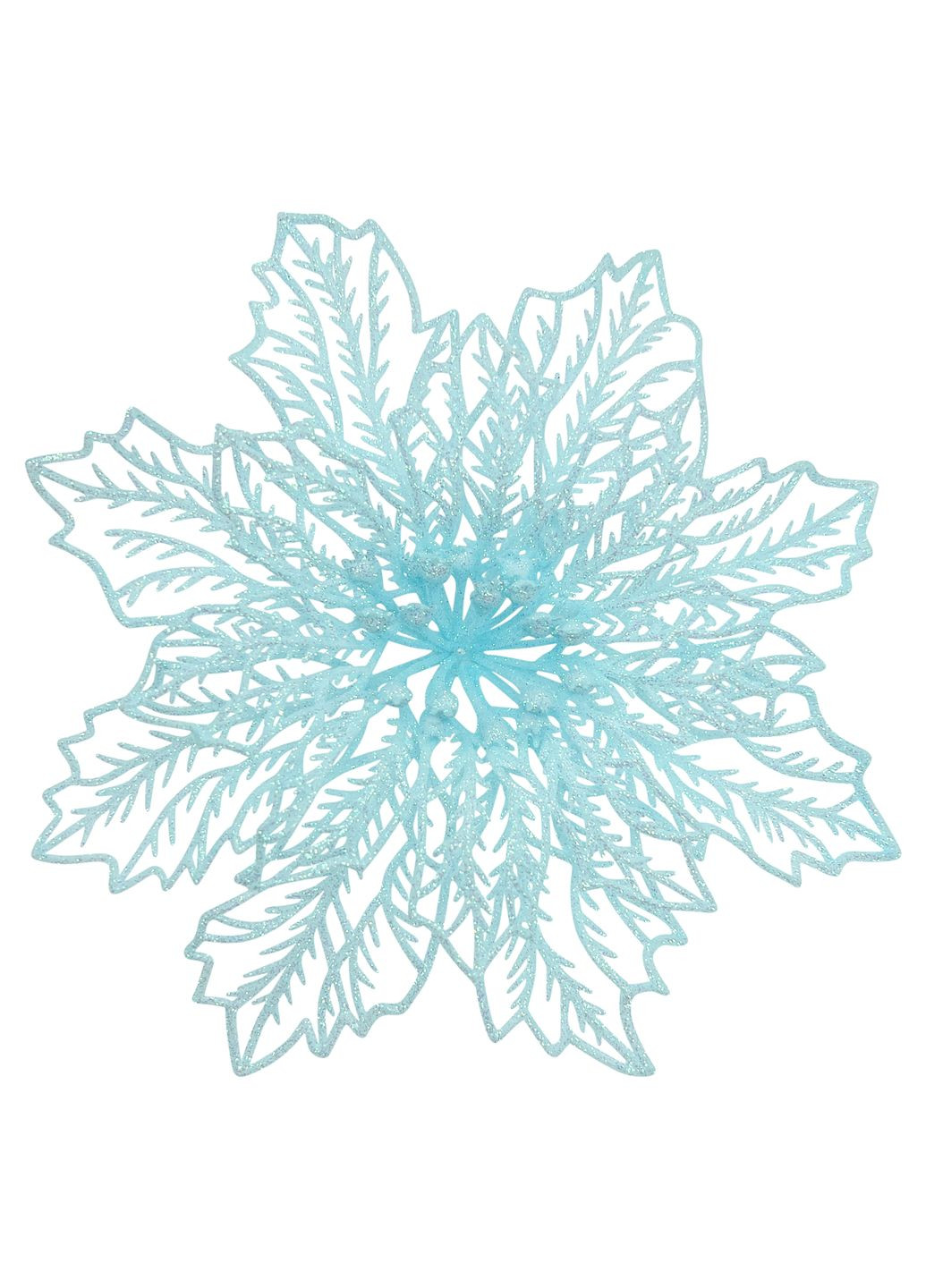 Елочная игрушка Цветок Рождественник паутинка-2 17х17х4 см белый MIS LT (365627553)