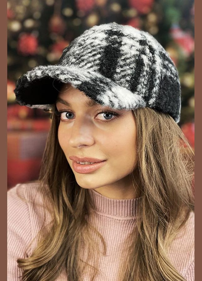 Женская теплая бейсболка в клетку Braxton (322674263)