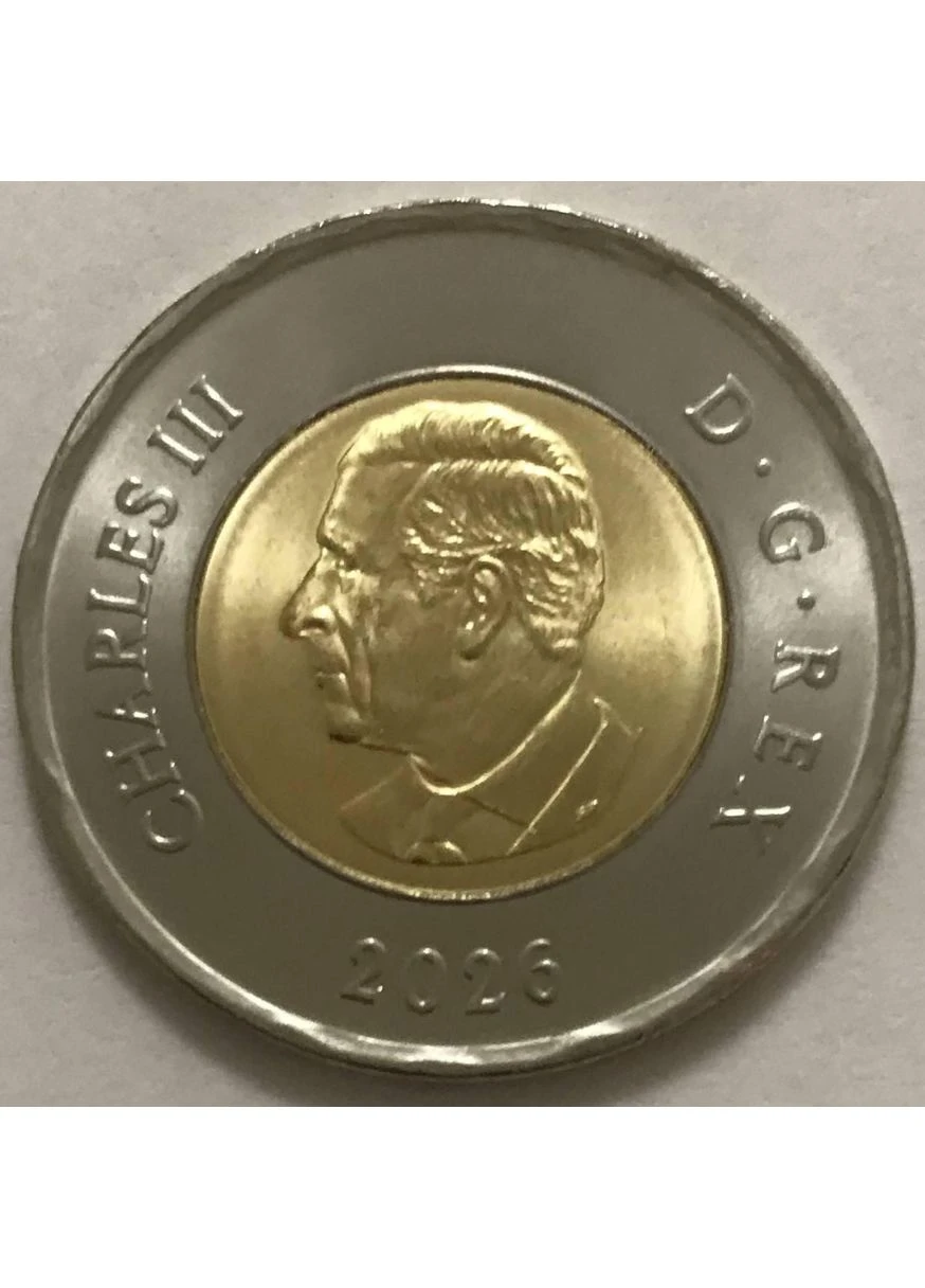 Монета Канада — 2 доллара 2026 "50-летие телебашни CN Tower" comm. - с ролла, UNC Royal Canadian Mint (396305176)