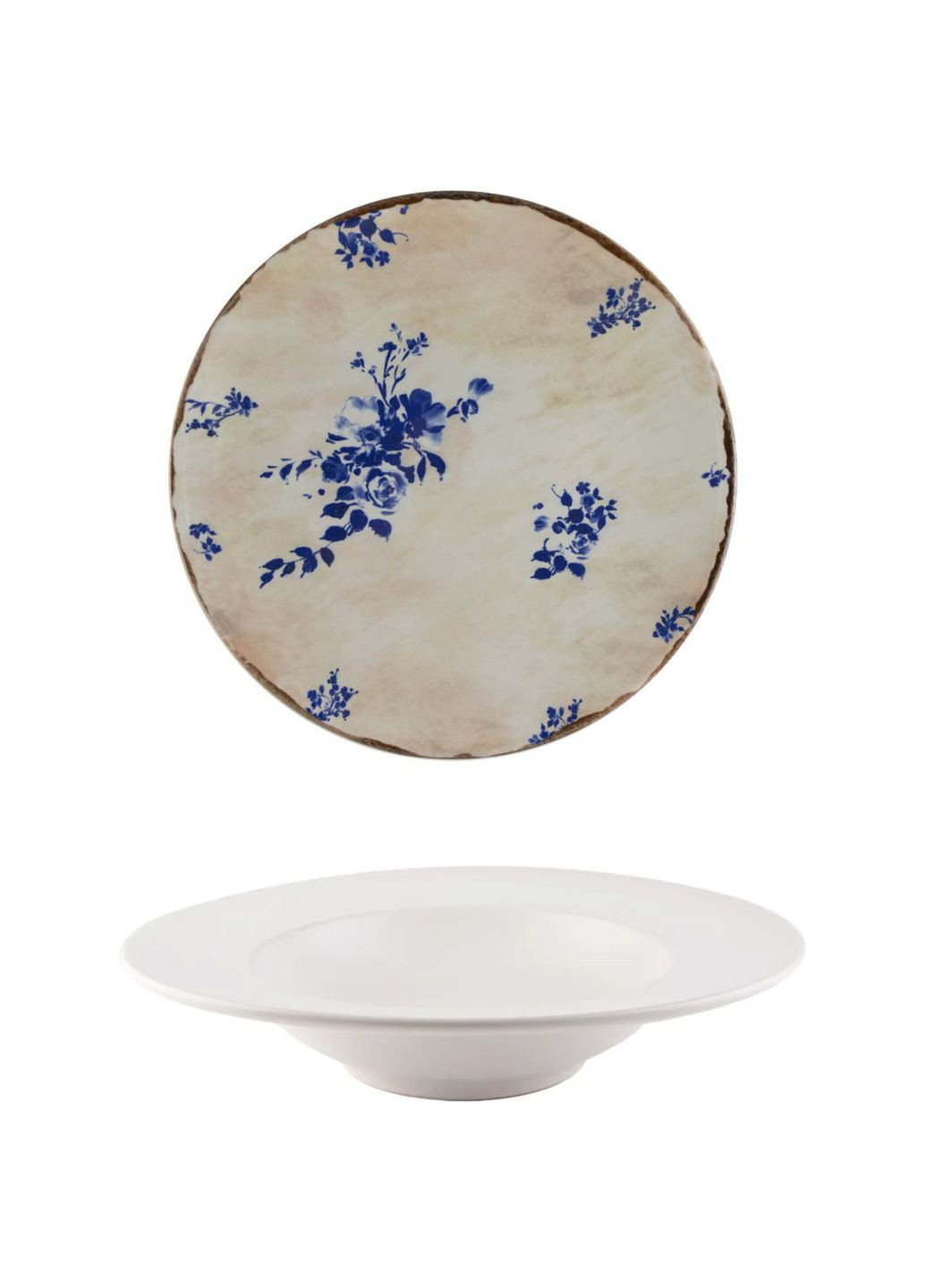 Тарелка для пасты Mesa Off White Flower Vintage A 27 см Mesa Ceramics (323167488)