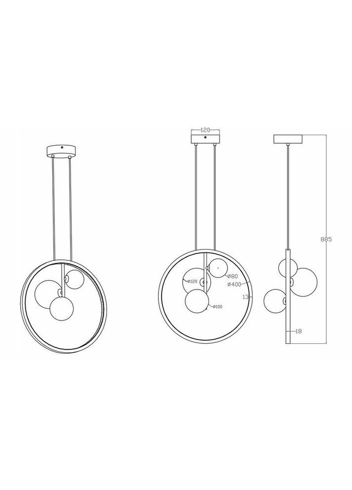 Подвесной светильник 339503-30 Omaha Led 3x20W 4000K 1600Lm IP20 Bl (065999) Reality (361312633)