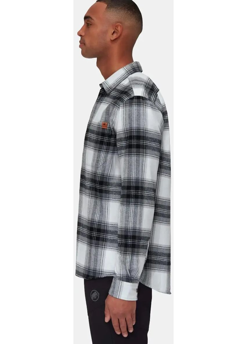 Комбінована сорочка trovat longsleeve shirt m platinum-black Mammut