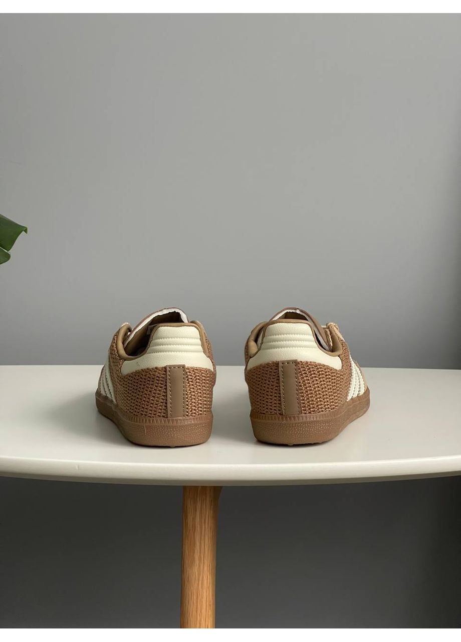 Коричневі Осінні кросівки чоловічі і жіночі adidas samba og cardboard | адідас самба ог коричневі No Brand