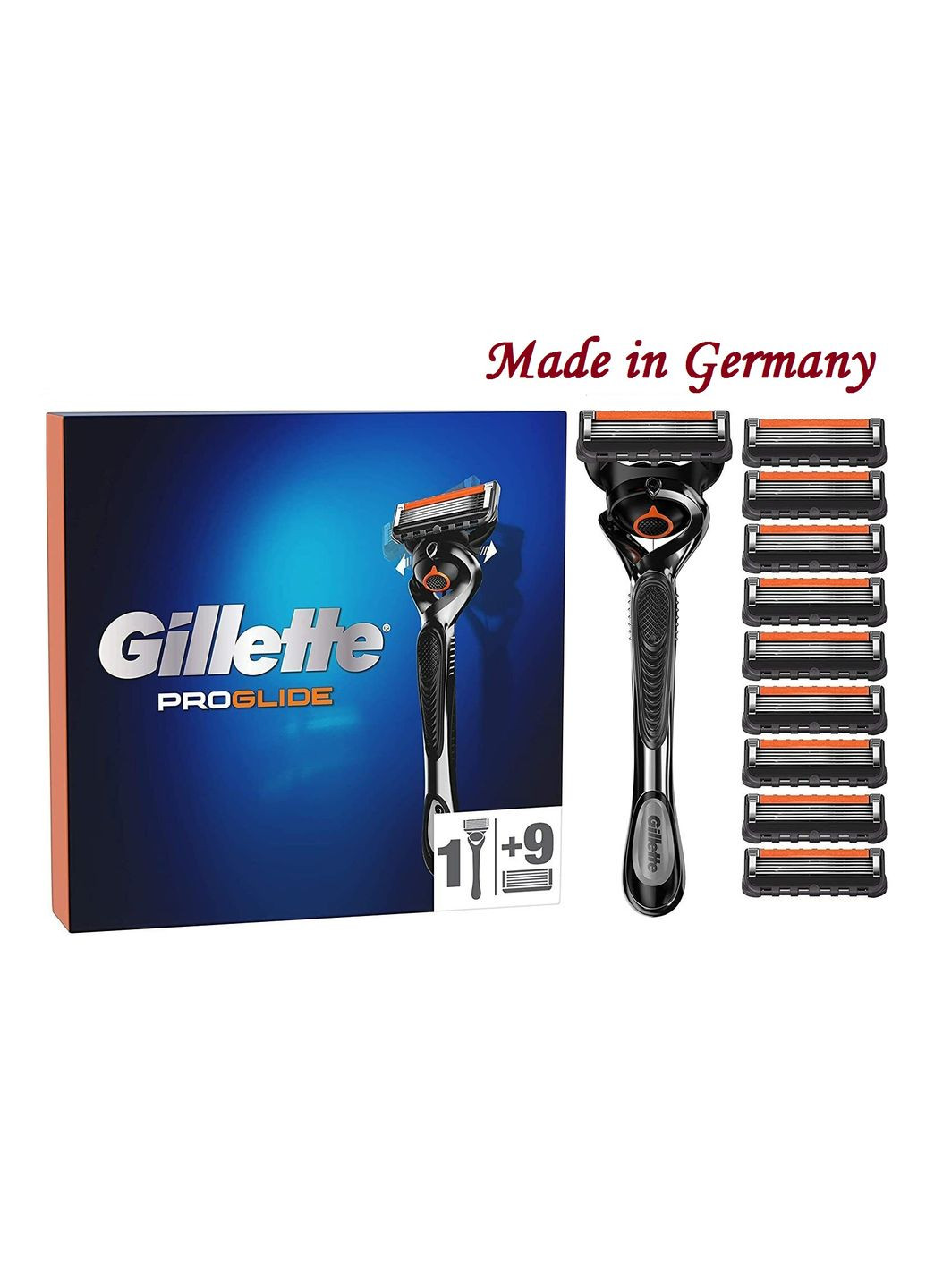 Бритва чоловіча ProGlide Men's Razor (10 змінних картриджів) Made in Germany Gillette (278773550)