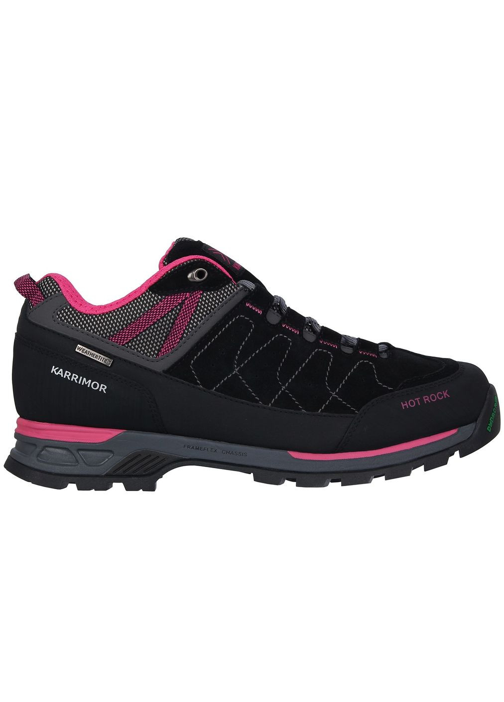 Кросівки Hot Rock Low Ladies Walking Shoes Black/Pink 7 (40) Karrimor чорні (366439527)