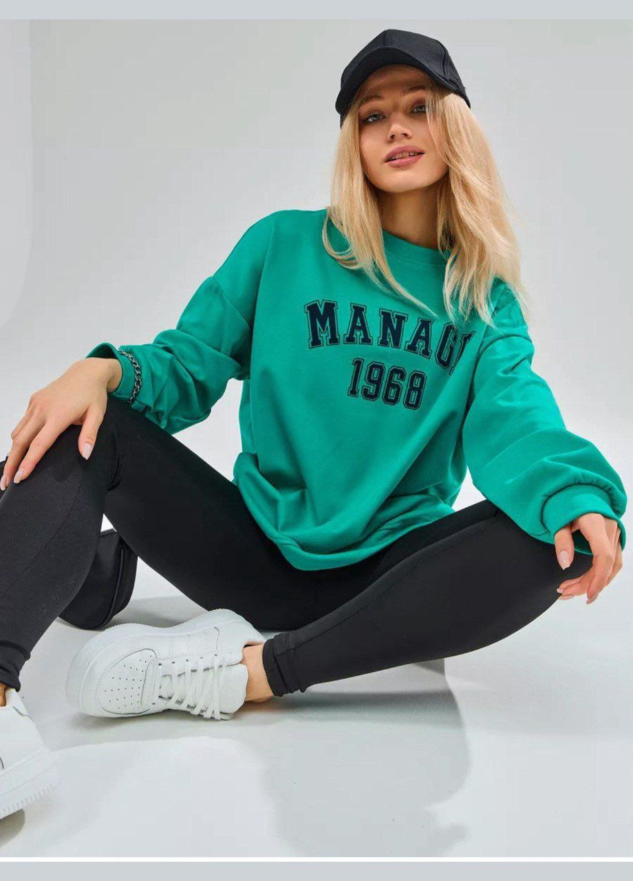 Зелений жіночий батник оверсайз з сучасним накатом 1968 зелений You Best (300775370)