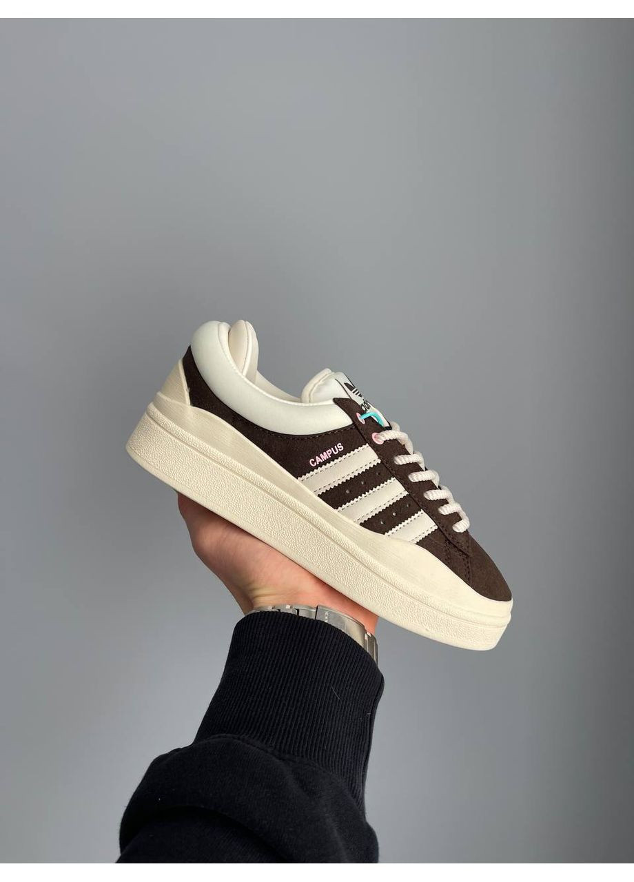 Кросівки жіночі Adidas Campus x Bad Bunny Brown Beige | Адідас Кампус Бед Банні коричневі No Brand коричневі демісезони (360755593)