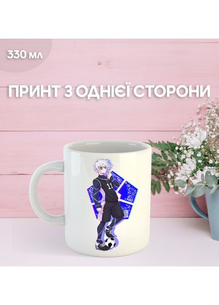 Кружка Синяя тюрьма Блю Лок с принтом керамическая чашка Blue Lock 330 мл Shantou (365280498)