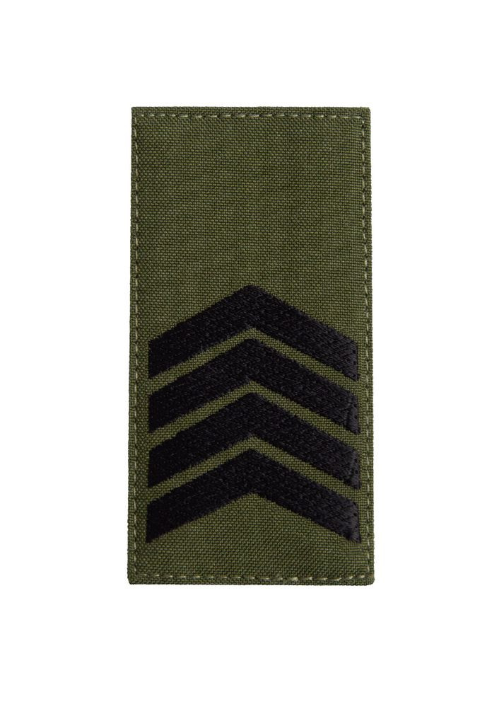 Шеврон нашивка на липучці погон звання ЗСУ Старший сержант, вишитий патч 5х10 см IDEIA (275870860)
