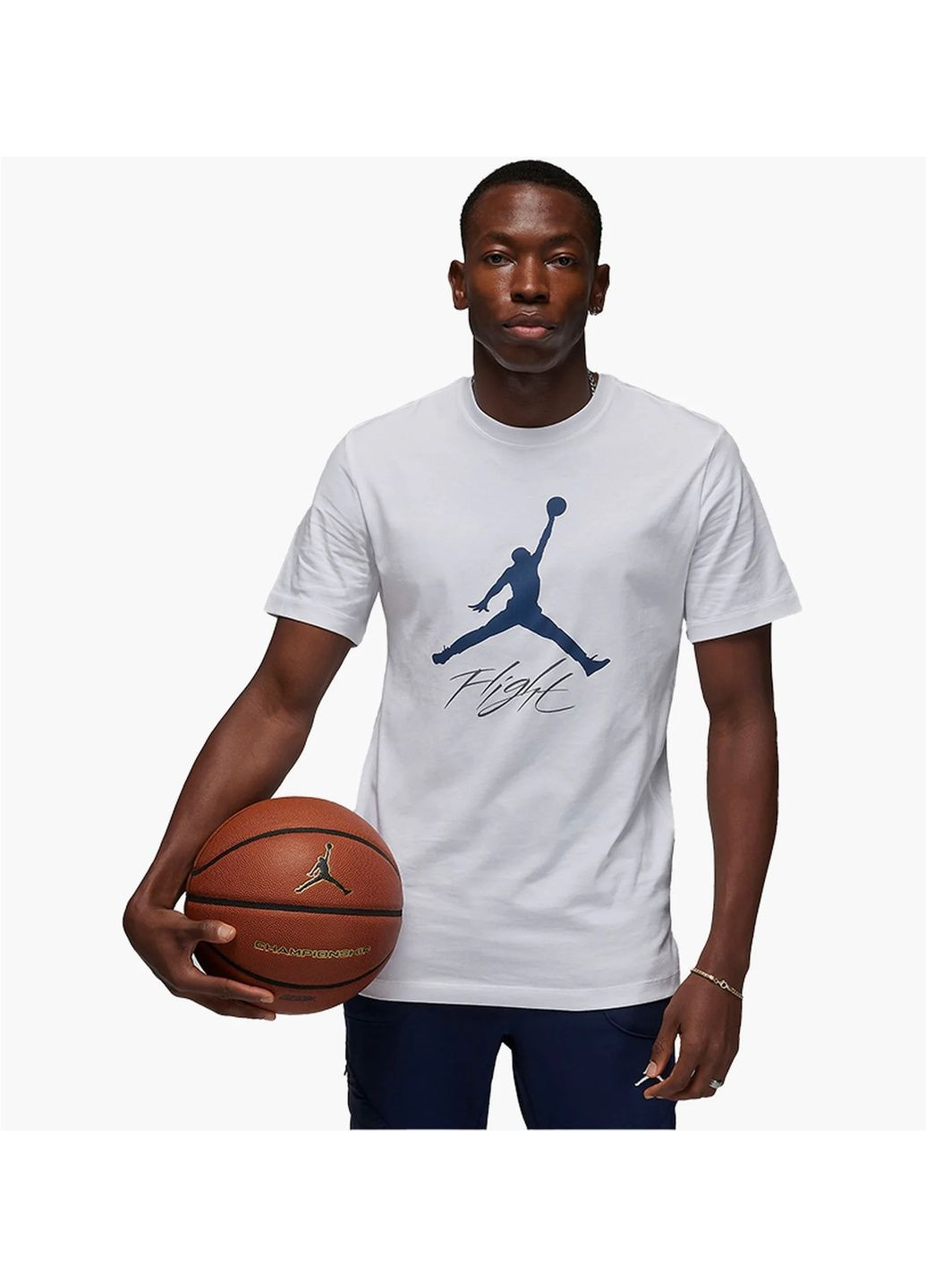 Белая футболка мужская jumpman flight white Air Jordan