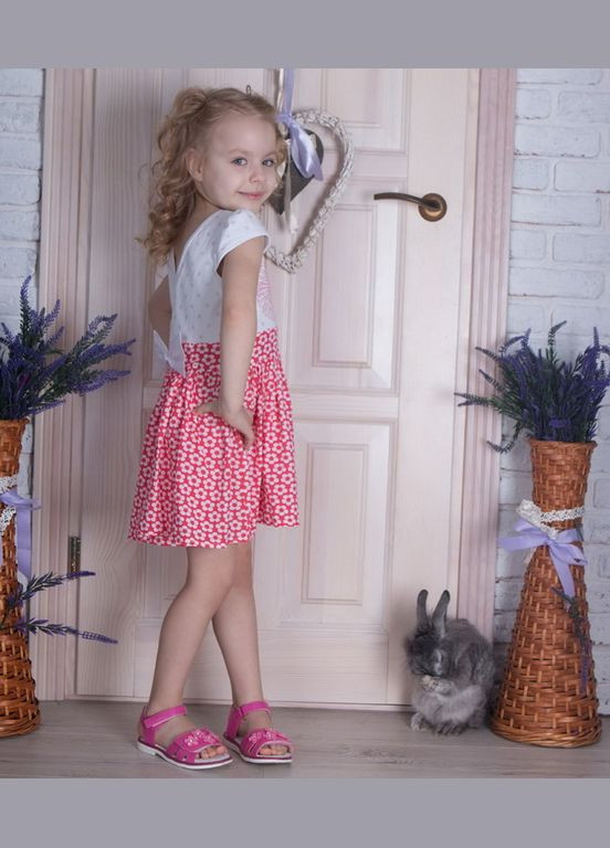 Летний детский сарафан "веер" GABBI с рисунком