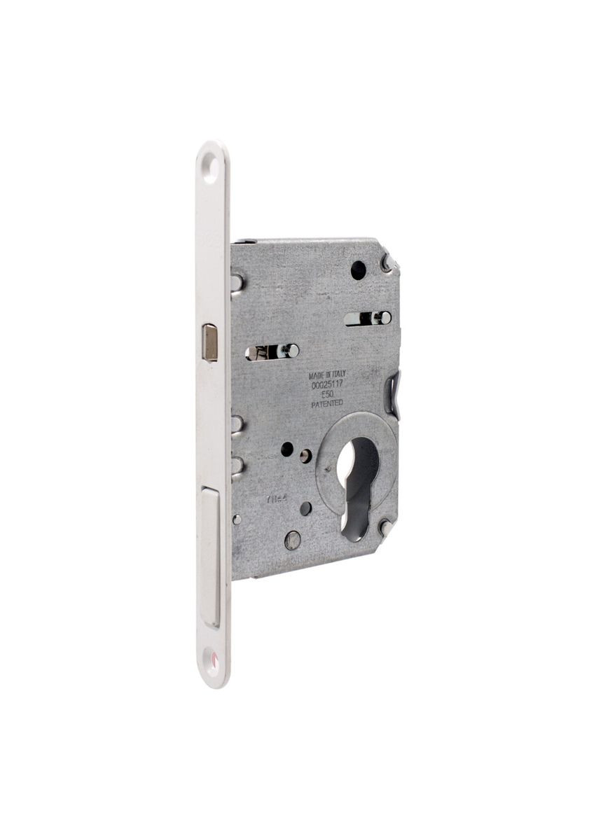 Механізм для розсувних дверей Art. B0898250FM Scivolla Tre CLASS під циліндр матовий білий AGB (322520231)