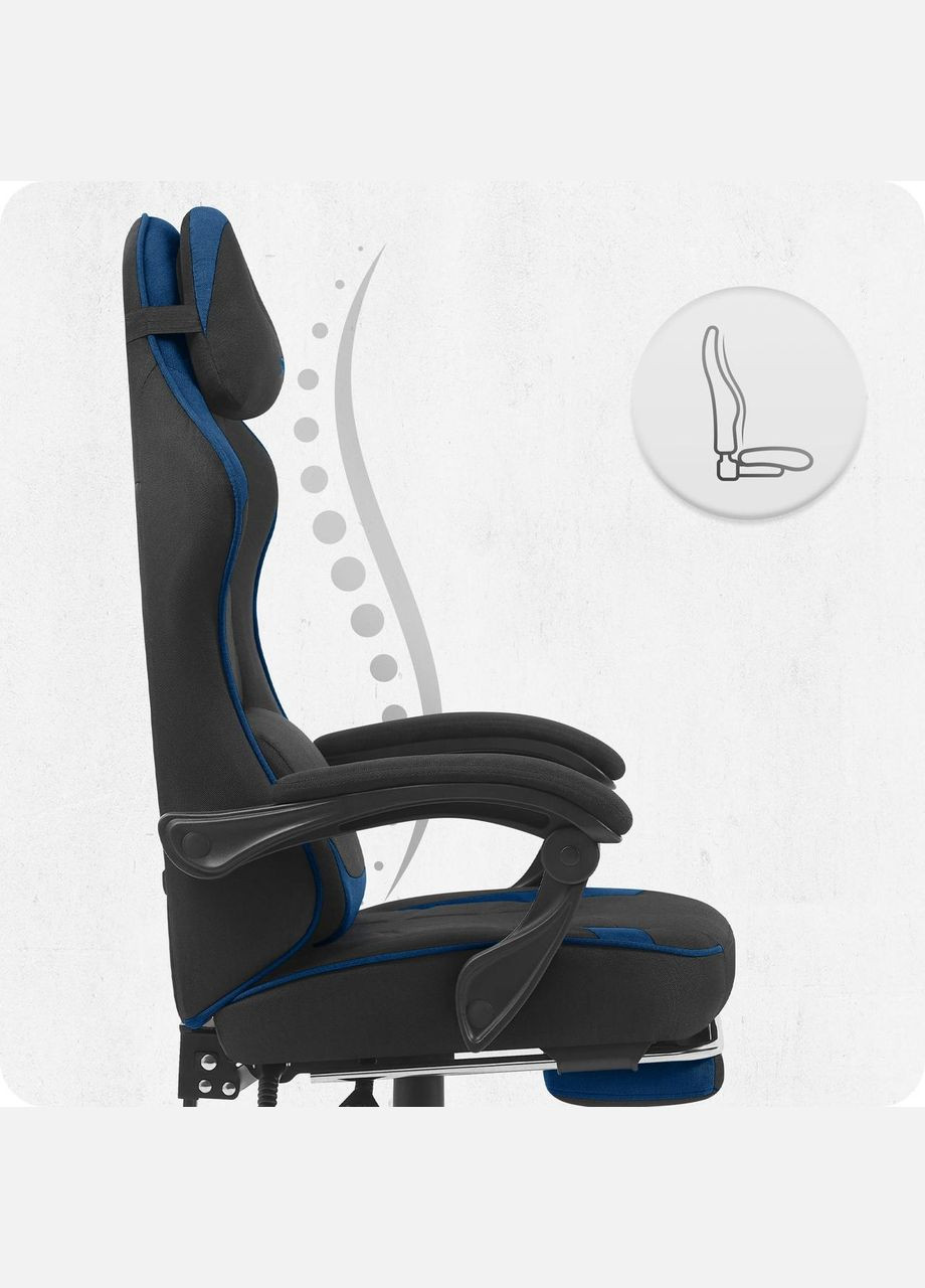 Крісло C504 Black-Blue тканина No Brand (347311577)