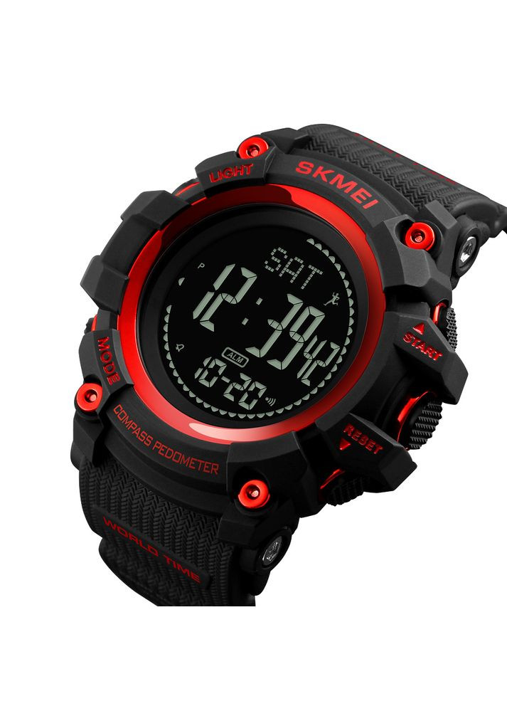 1356RD Black-Red + Compass SALE электронный спортивный, армейский Skmei (324088701)