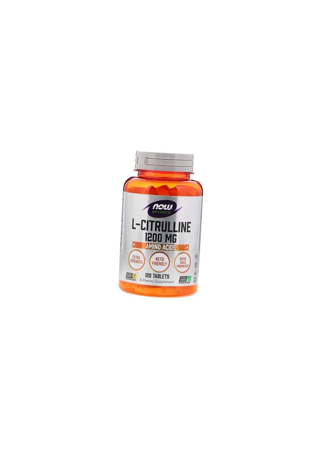 LЦитруллин, дополнительная сила, L-Citrulline 1200, 120таб (27128019) Now Foods (293257090)