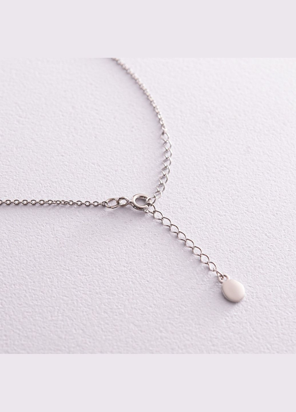 Срібне кольє Сердечко з фіанітом 1090 35 Oniks (264392821)