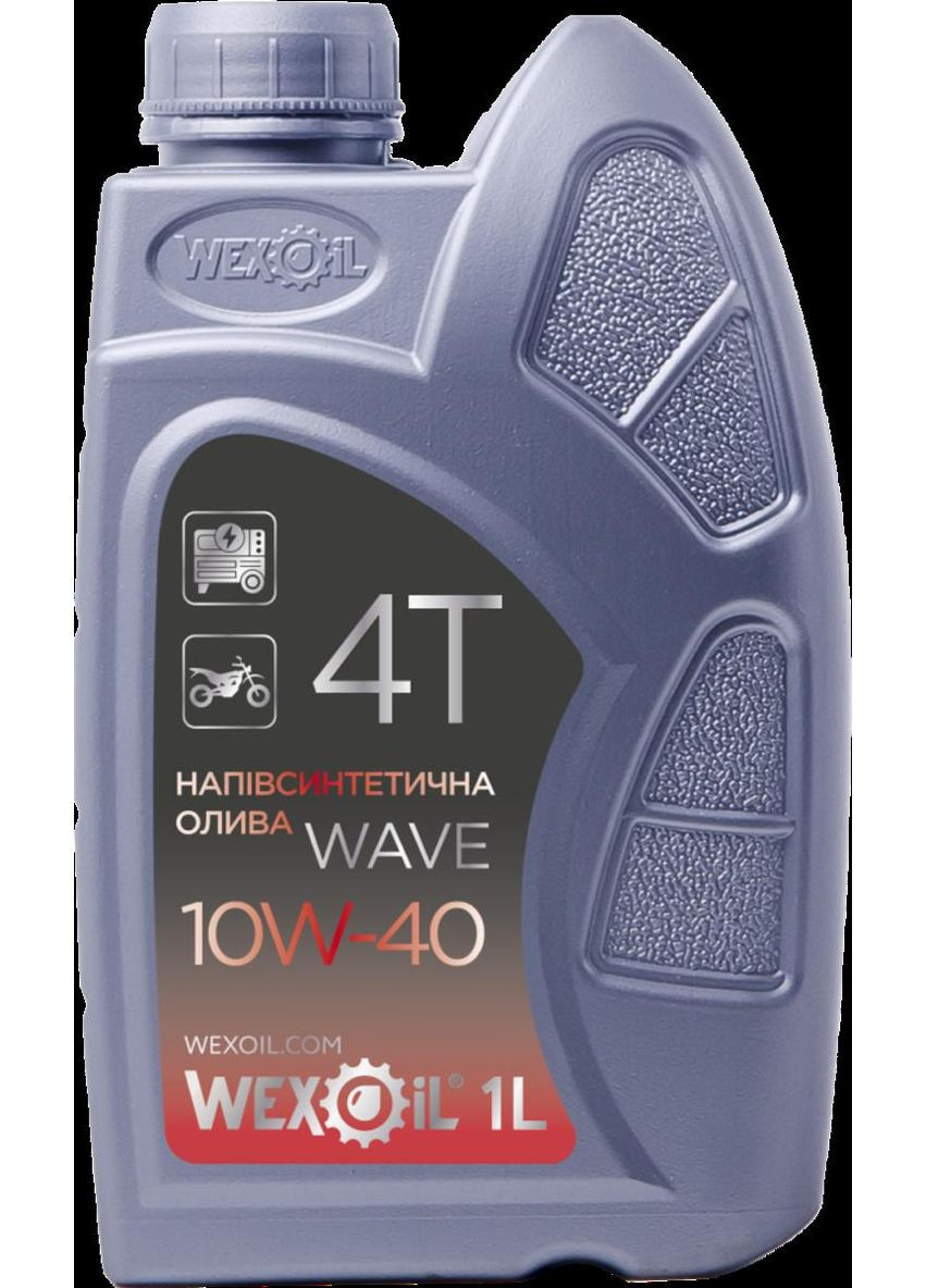 Масло моторное для четырехтактных двигателей Wave 4T 10W-40 в канистре, 1л. WEXOIL (360505615)