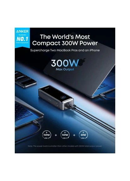 Батарея універсальна (A110AH11) Anker 26000mAh Prime 300W PD Black (389989811)