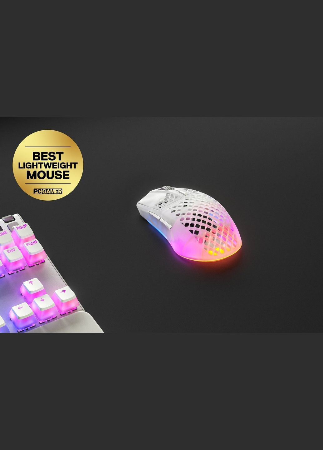 Мишка Aerox 3 Wireless Ghost, RGB, 18000dpi., 6кн., прозора SteelSeries (314779949)