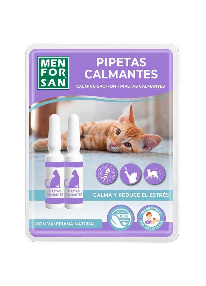 Calming Spot-on Cat - Натуральні заспокійливі краплі для котів 2 мл / 2 шт. (8414580030760) Menforsan (345637793)
