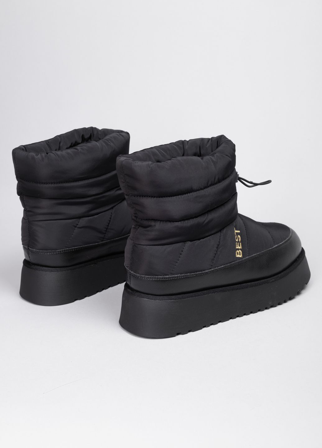 Черные дутики женские кожаные 5825-61 черные 344649 Power