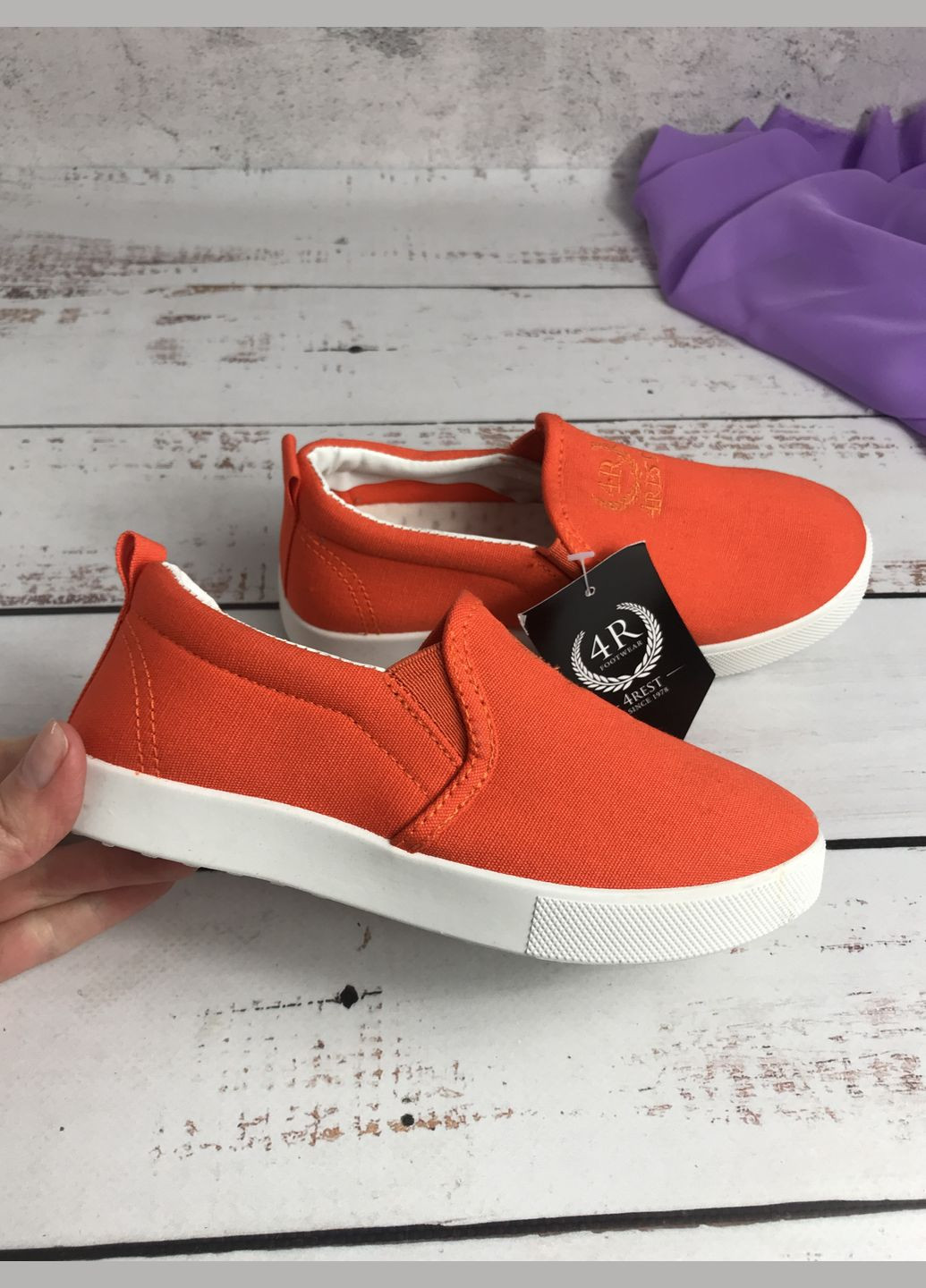 Сліпони дитячі для дівчинки Помаранчевий (328) 4Rest (340113331)