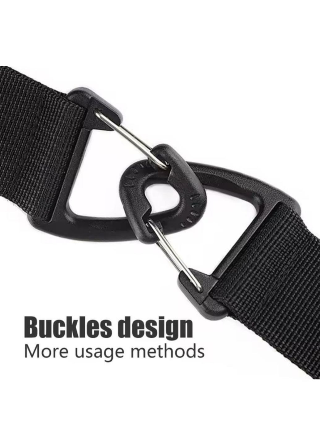 Фиксатор кабеля шланга веревки стяжка карабин держатель для провода велосепеда удочек липучка М 33 см 1 шт Черный Neon (340276168)